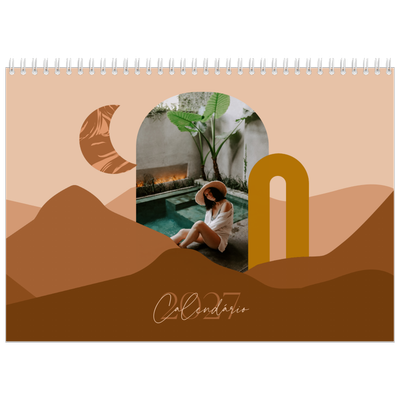 Calendário A4 duplo — Montanhas neutras [capa]