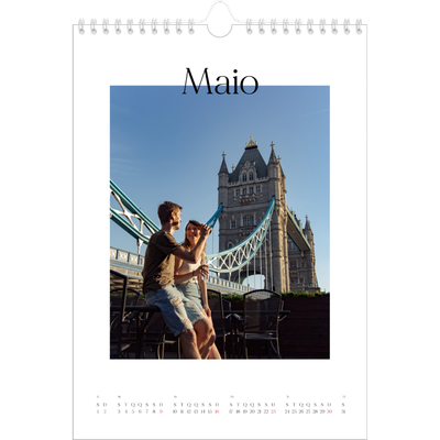 Calendário fotográfico A4 — O meu diário de viagem [Maio]