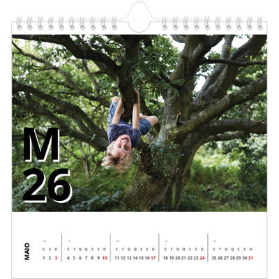 Calendário quadrado — Estilo de carta [capa]