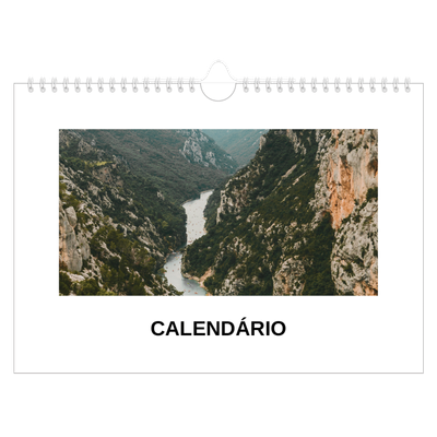 Calendário A4 horizontal — Fotografia simples [capa]