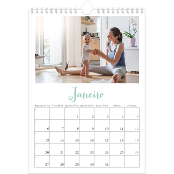 Calendário fotográfico A4 — Olá mundo