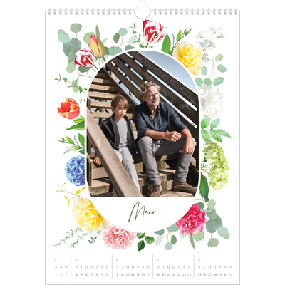 Calendário A3 — Flores tradicionais [capa]