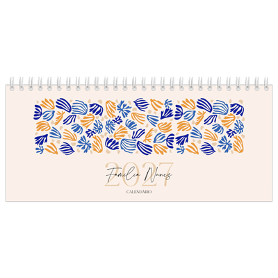 Calendários de mesa — Coral minimalista [capa]