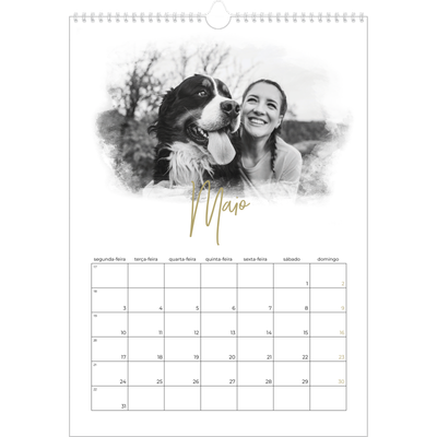 Calendário A3 — Efeitos fotográficos [Maio]
