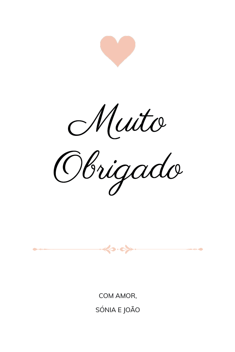 Cartões de agradecimento — Romantic