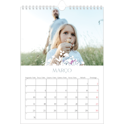 Calendário fotográfico A4 — Motivo floral [Março]