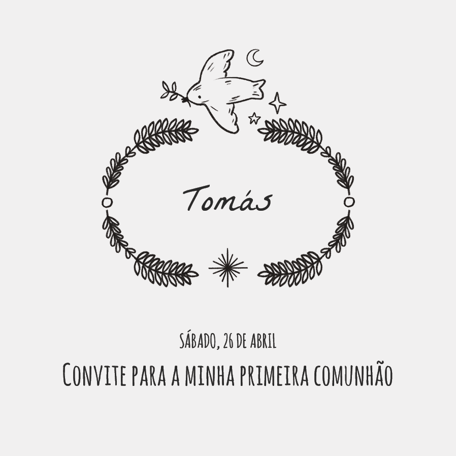Convites — Emblema de pomba