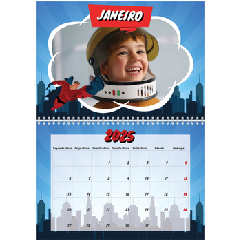 Calendário fotográfico duplo A4 — Banda desenhada