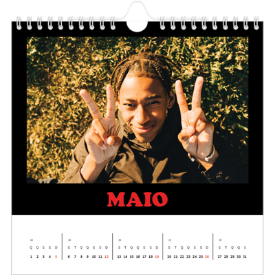 Calendário quadrado — Tipo divertido [capa]