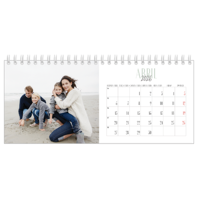 Calendários de mesa — Tipografia mista [Abril]