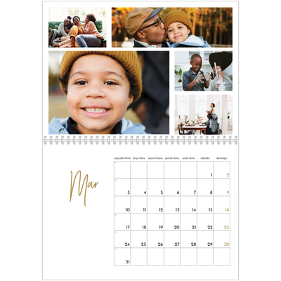 Calendário A4 duplo — Texto para rabiscar [Março]