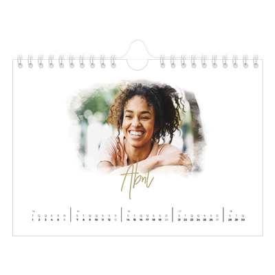 Calendário A5 horizontal — Efeitos fotográficos [Abril]