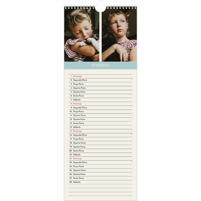 Calendário fino  — Capítulos pastel [Fevereiro]