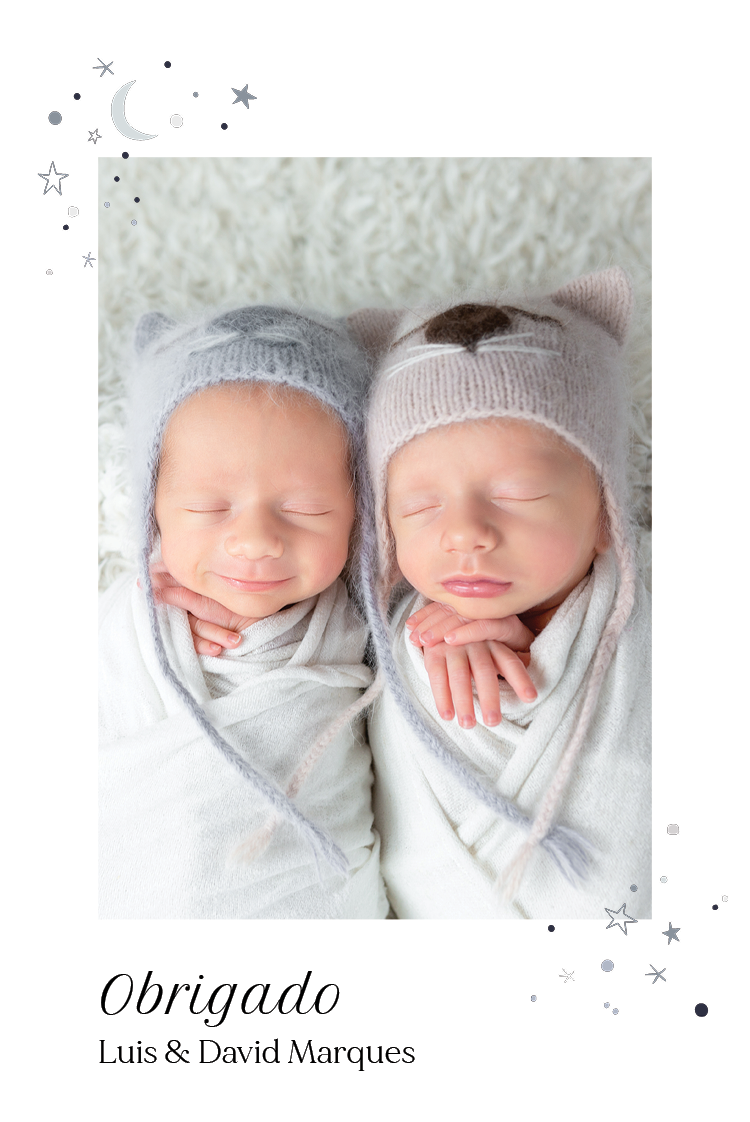 Cartões de agradecimento — Poeira estelar mágica