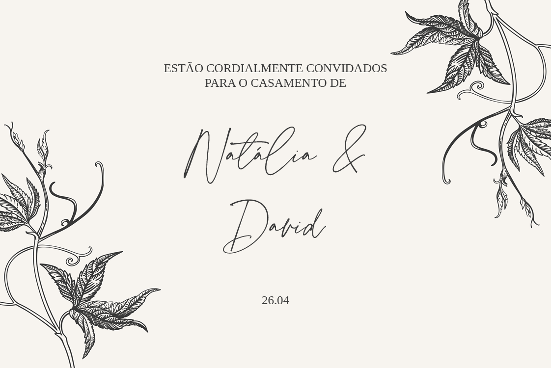 Convites — Tinta e hera
