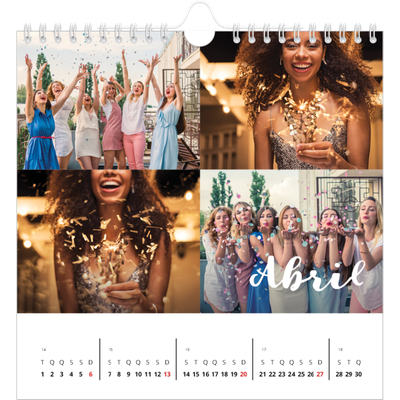 Calendário quadrado — Script simples [Abril]