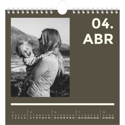 Calendário quadrado — Contemporâneo arrojado [Abril]