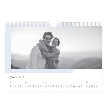 Calendário de Fotografias A5 Paisagem — Ecrãs a cores