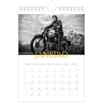 Calendário A5 — Estilo Heritage