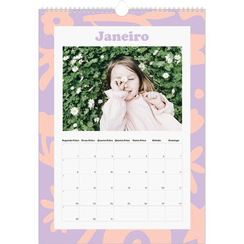 Calendário fotográfico A4 — Jogar com o padrão
