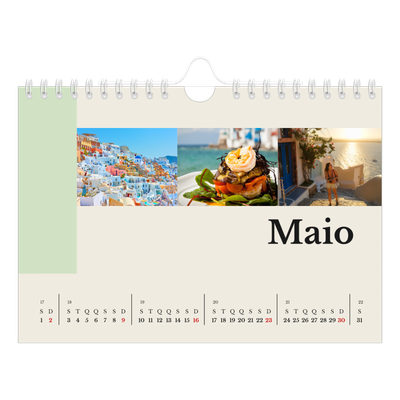 Calendário A5 horizontal — Vistas do mundo [Maio]