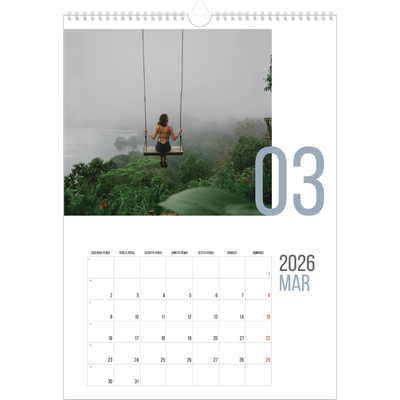 Calendário A3 — Número de meses [Março]
