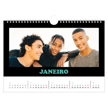 Calendário de Fotografias A4 Paisagem — Tipo divertido