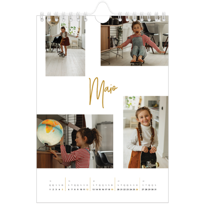 Calendário A5 — Marcador dourado [capa]