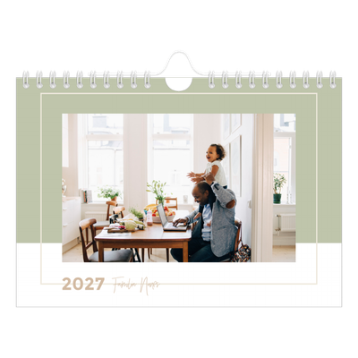 Calendário A5 horizontal — Molduras de terra [capa]