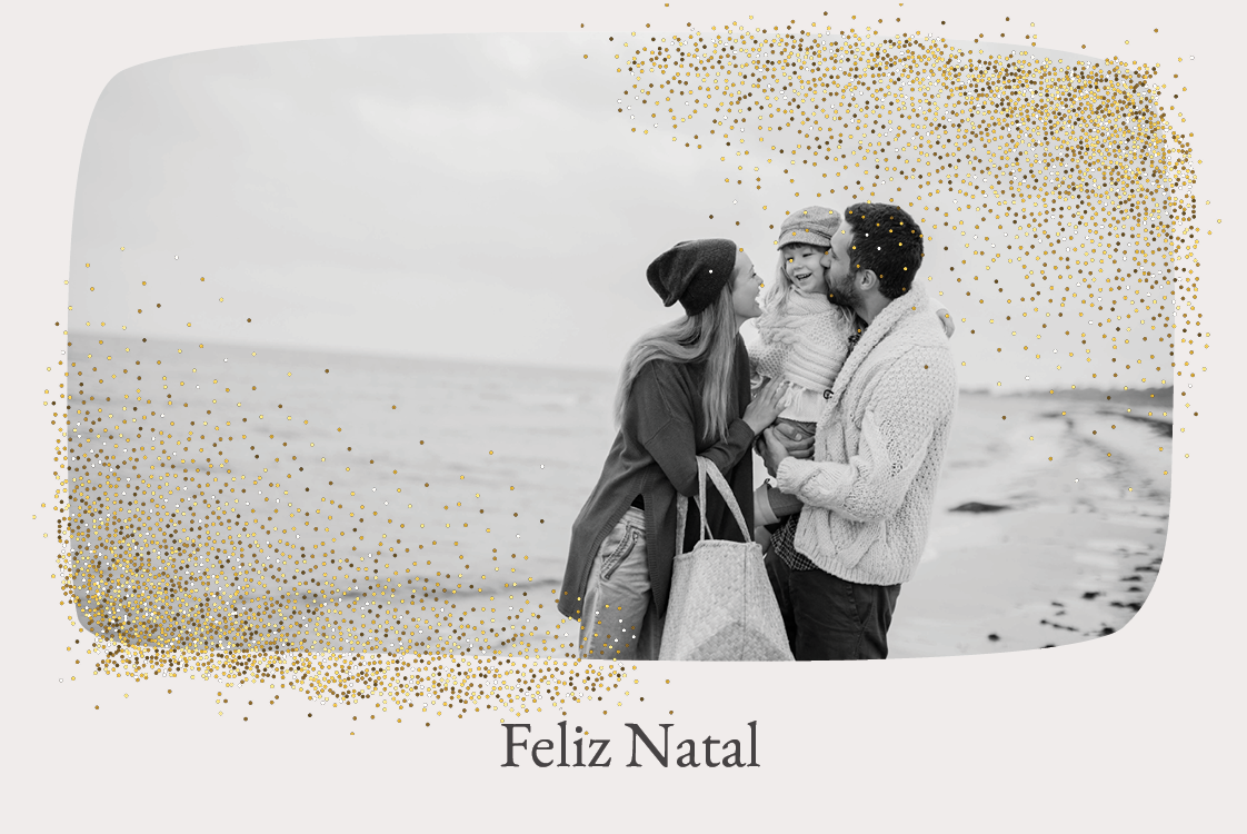 Cartões — Decoração pontilhada dourada