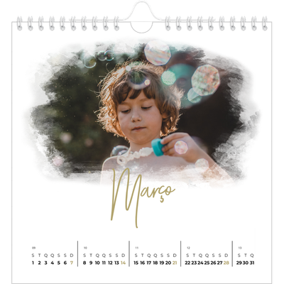 Calendário quadrado — Efeitos fotográficos [Março]