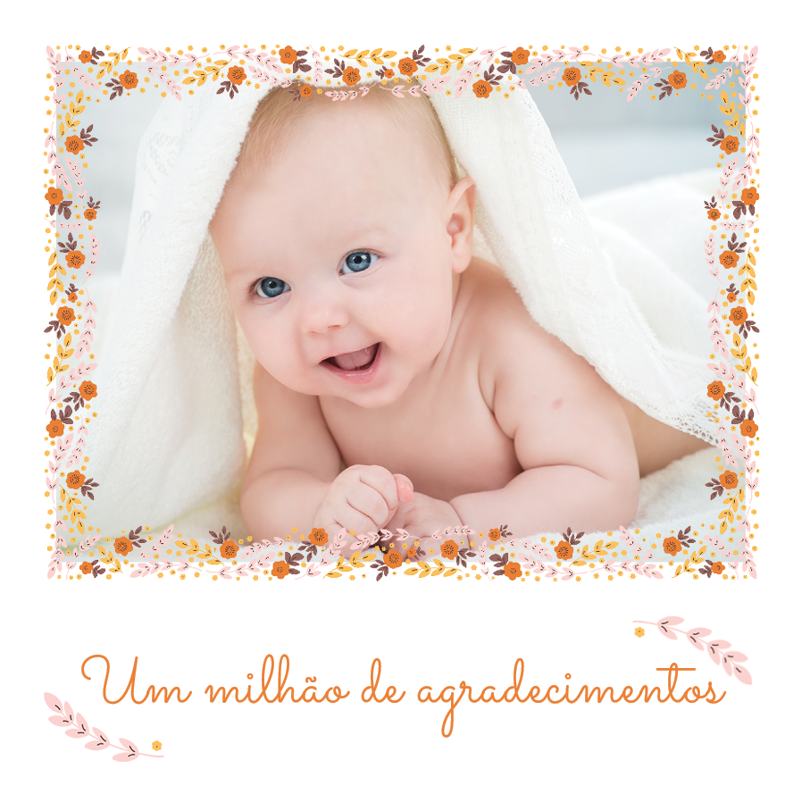 Cartões de agradecimento — Moldura outonal