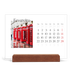 Calendário de mesa com suporte em madeira - horizontal  — O meu diário de viagem [Fevereiro]