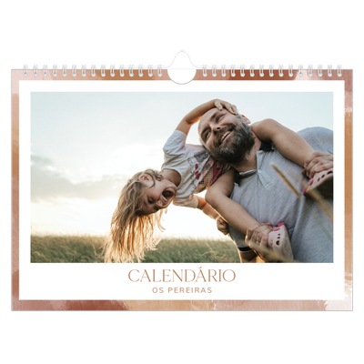 Calendário A4 horizontal — Efeito de pincel [capa]
