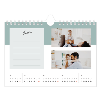 Calendário de Fotografias A5 Paisagem — Calendário da lista