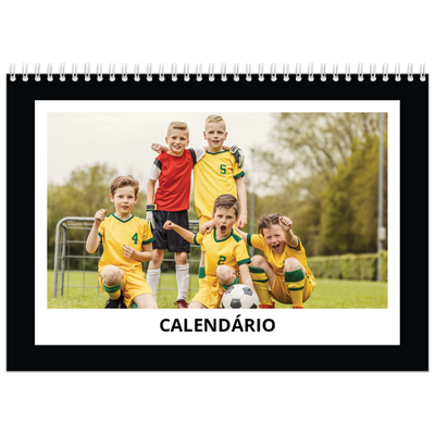 Calendário A4 duplo — Moldura preta [capa]