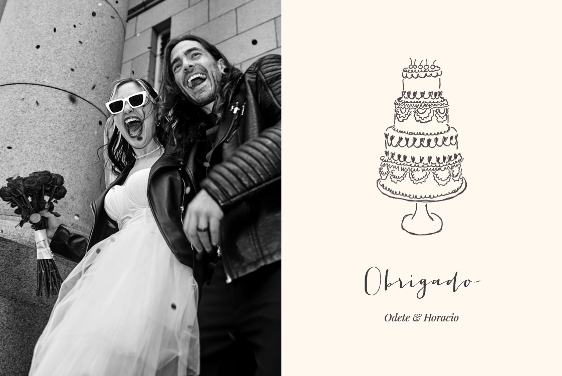 Cartões de agradecimento — Rabiscos de casamento