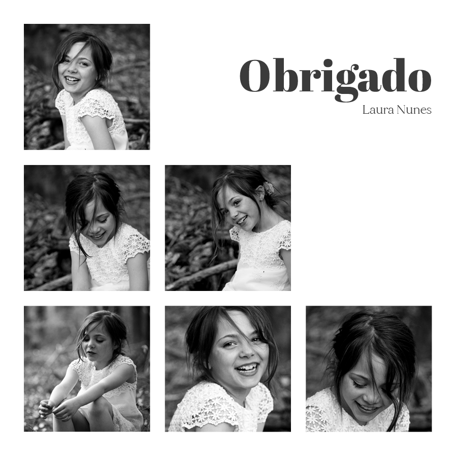 Cartões de agradecimento — Data diagonal