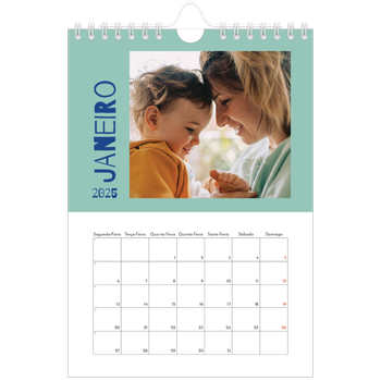 Calendário A5 — Divertido e colorido