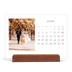 Calendário de mesa com suporte em madeira - horizontal  — Clássico cobalto [Janeiro]