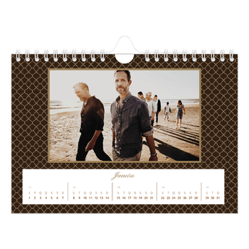 Calendário de Fotografias A5 Paisagem — Vintage monocromático