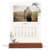 Calendário de mesa com suporte em madeira - vertical  — Tinta e hera [Janeiro]