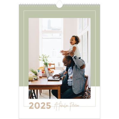Agenda familiar A3 — Molduras em tons de terra Planner - Família de 3 [capa]