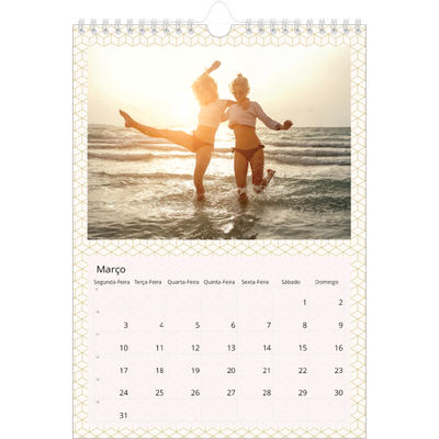 Calendário fotográfico A4 — Geométrico [Março]