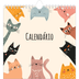 Calendário quadrado — Patas de gato e rabiscos [capa]