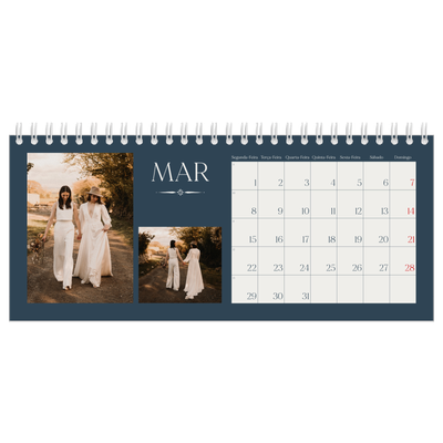 Calendários de mesa — Ardósia e serifas [Março]