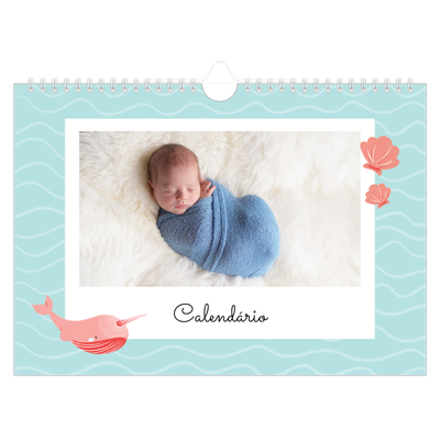 Calendário A4 horizontal — Animais bonitos [capa]