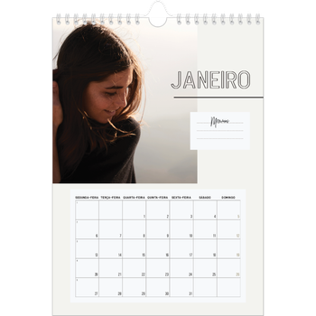 Calendário fotográfico A4 — Nota para si próprio