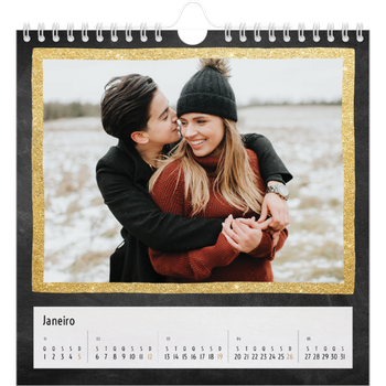 Calendário fotográfico quadrado — Molduras com purpurinas