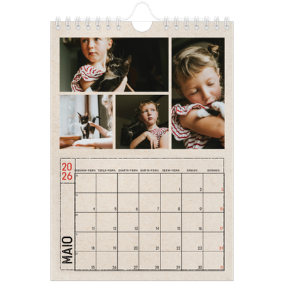 Calendário A5 — Efeito de carimbo de artesanato [capa]